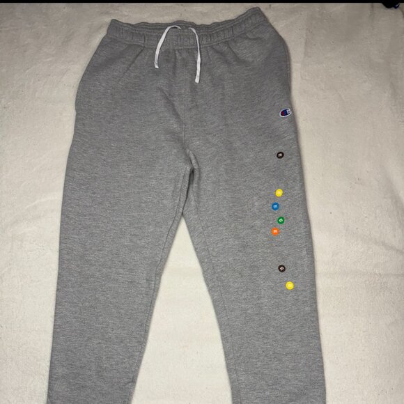 authentic M&M’s x Champion grey sweatpants limited edition